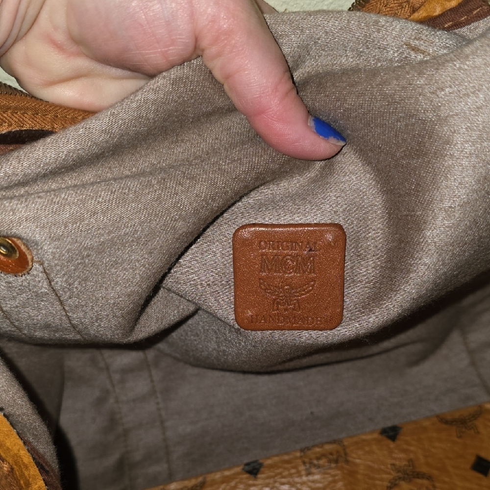 MCM Cognac Monogram Travel Bag# - Picture 13 of 14